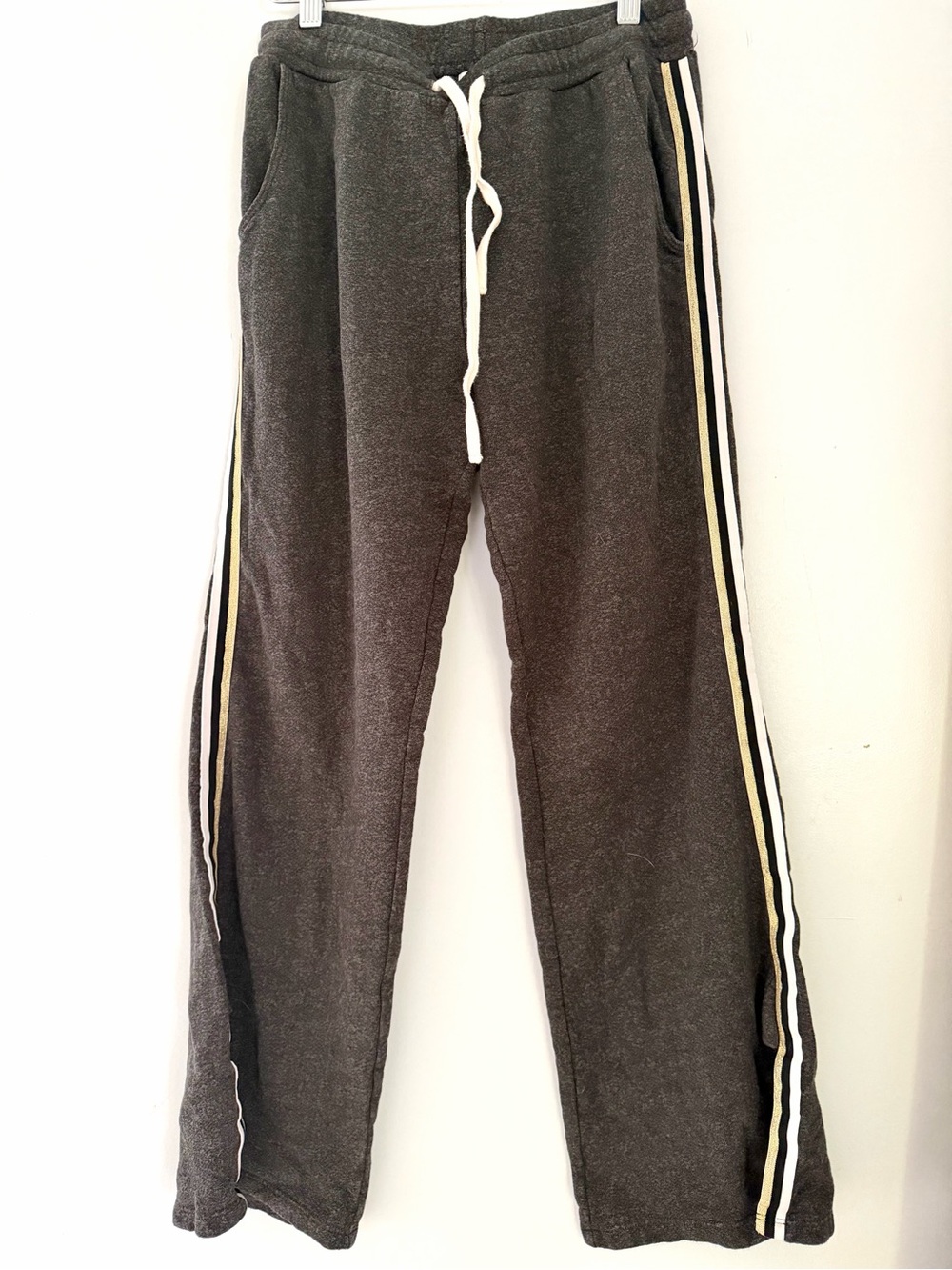 Sundry Dark Gray Joggers with Side Stripes